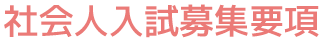 社会人入試募集要項 A・B日程